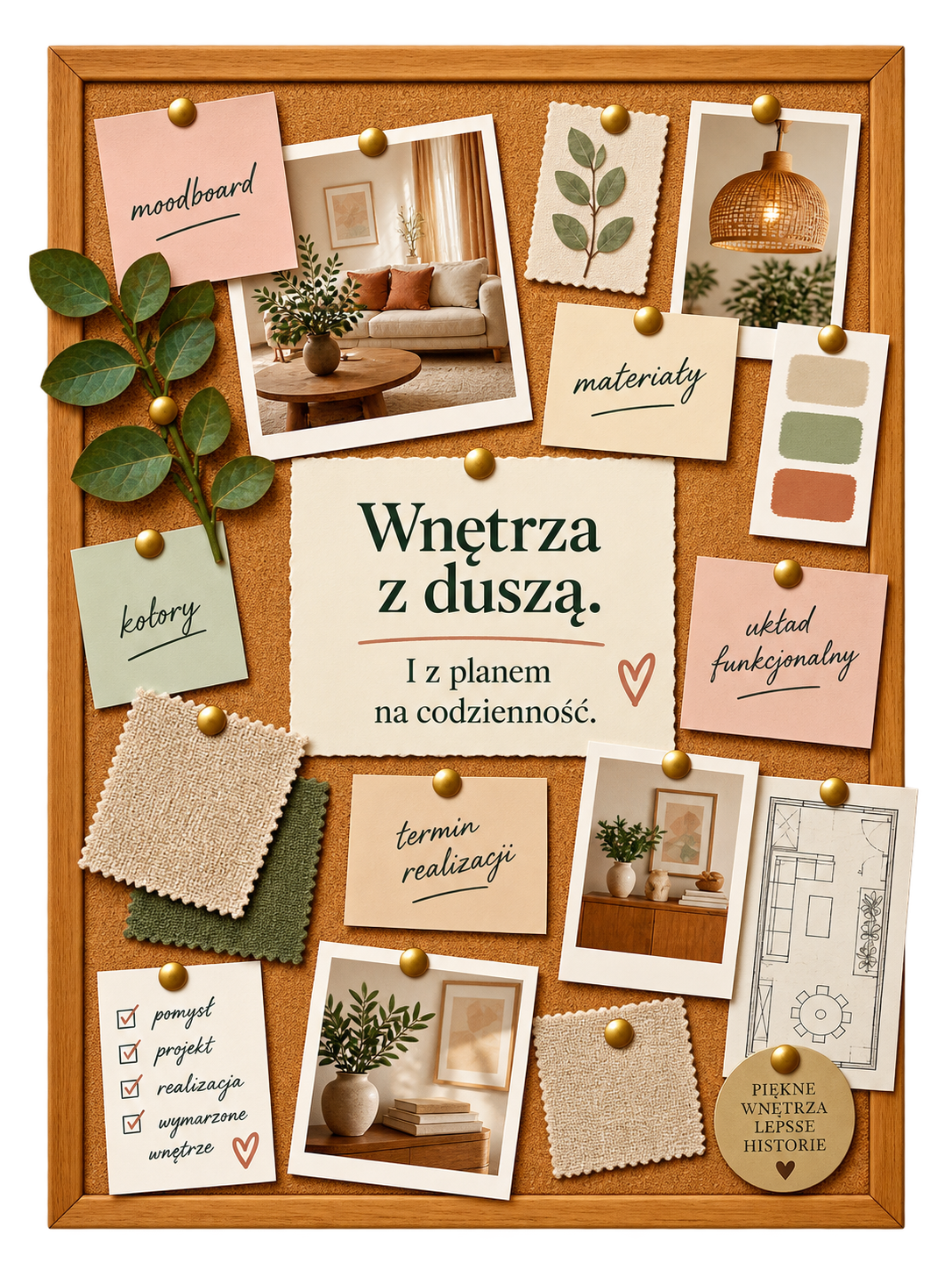Tablica inspiracji Colette Interno — wnętrza z duszą i planem na codzienność